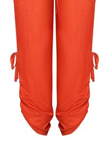 Uma | Raquel Davidowicz cropped satin track pants - Oranje