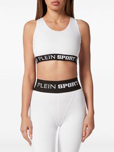 Plein Sport logo-underband sports bra - Wit