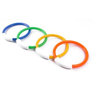 Set van 4x stuks gekleurde duikringen zwembad speelgoed -
