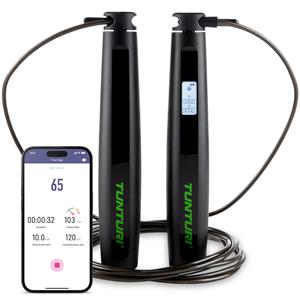 Tunturi Smart Jump Rope | Voor kinderen en Volwassenen | Bluetooth | 4 programma's | Verstelbaar | Incl Display en App