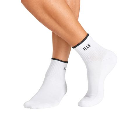 H.I.S Sportsokken Korte sokken met frotté & verstevigde drukzones (set, 6 paar)