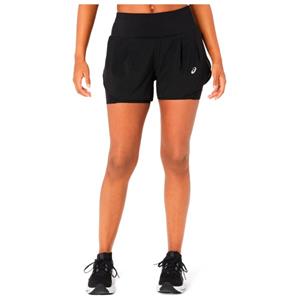 ASICS  Women's Road 2-in-1 3,5'' Short - Hardloopshort, zwart