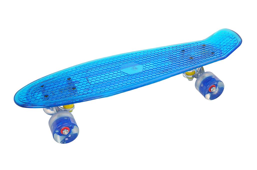 BTPEAKSPOR Xslide 22 LED Skateboard-DONKERBLAUW