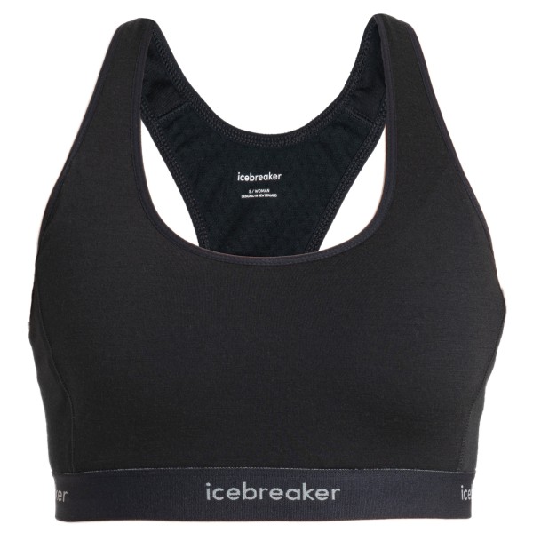 Icebreaker  Women's Merino 125 Zoneknit Racerback Bra - Sportbeha, zwart