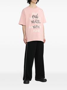 FIVE CM wide-leg cotton track pants - Zwart
