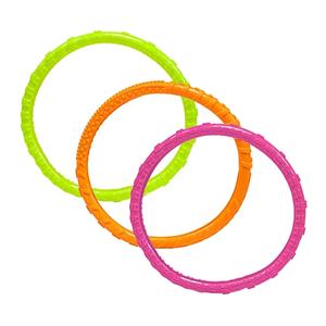 Duikringen zwembad speelgoed - set van 3x - verschillende kleuren - kunststof -