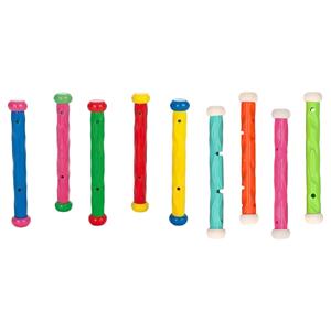 Merkloos Duikstaven set - 9 stuks - gekleurd - duik spelletjes - zwembad speelgoed -