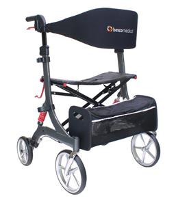 Besco Medical Rollator Spring XL | Kies uw gebruikerslengte: 1,80 m tot 2,00 m, Kies uw kleur: Rood