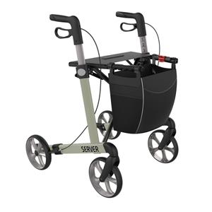 Rehasense Rollator Server - Small (1,25m tot 1,50m) | Kies uw kleur: Champagne, Kies uw banden: Zachte banden