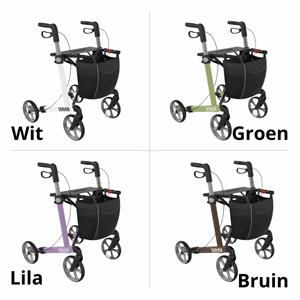 Rehasense Rollator Server - Large (1,65m tot 2,00m) | Kies uw kleur: Lila, Kies uw banden: Standaard