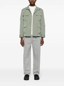 Moncler Grenoble logo-lettering cotton track pants - Grijs