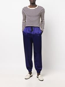 Saint Laurent Broek met toelopende pijpen - Paars