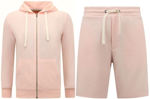 Enos Hoodie met rits jogging shorts