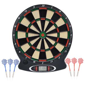 vidaXL Dartbord elektrisch met darts polypropeen zwart