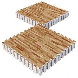 Gorilla Sports Sportschool Vloer Beschermingsmatten (16 stuks, totaal 5,76 m2) Lichte houtlook