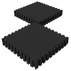 Gorilla Sports Sportschool Vloer Beschermingsmatten (16 stuks, totaal 5,76 m2) Zwart
