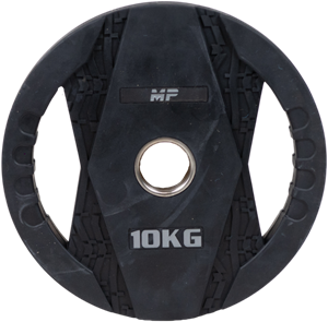 Muscle Power Olympische Halterschijf met Handgrepen - Rubber - 10 kg