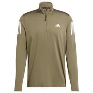 Adidas  Own The Run Half Zip - Hardloopshirt, beige/olijfgroen