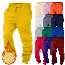 Voor heren Joggingbroeken Jogger Broek Zak Trekkoord Elastische taille Effen Comfort Zacht Volledige lengte Buitensporten Dagelijks Modieus Casual Zwart Wit Micro-elastisch