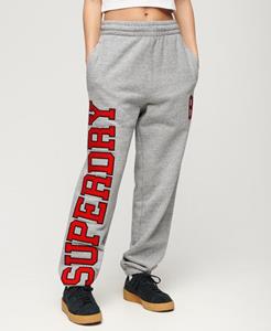 Superdry Vrouwen Boyfriend-joggingbroek met College-logo Grijs