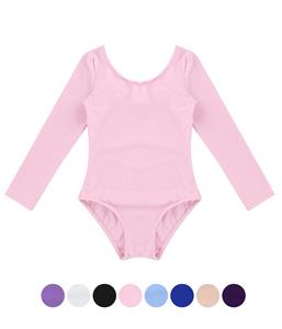 Ballet Kostuums Kids Lange Mouw Dans Bodysuit Gymnastiek Turnpak Turnpak Meisjes Ballet Tutu Dancerwear 2-3 Years lavendel