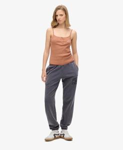 Superdry Vrouwen Athletic Essentials Joggingbroek met Verweerde Vintage Print Blauw