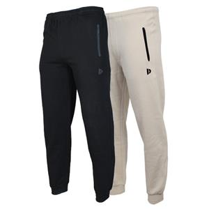 Donnay Donnay Heren - 2-Pack - Joggingbroek Jack - Zwart & Sand