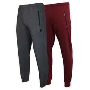 Donnay Donnay Heren - 2-Pack - Joggingbroek Jack - Donkergrijs & Burgundy
