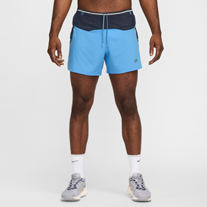 Nike Trail Second Sunrise Dri-FIT ADV hardloopshorts met binnenbroek voor heren (13 cm) - Blauw