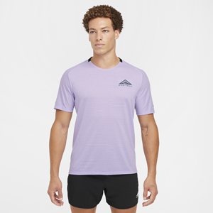 Nike Trail Solar Chase hardlooptop met korte mouwen en Dri-FIT voor heren - Paars