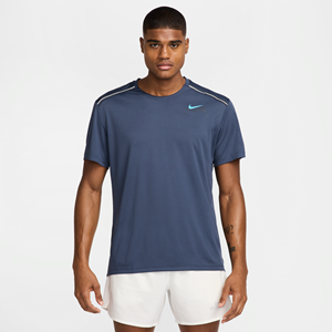 Nike Miler hardlooptop met korte mouwen en graphic voor heren - Blauw