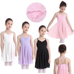 Balletjurk voor meisjes Mouwloos balletpakje Kindergymnastiekkleding Moderne dansjurk 3-4 Years roze