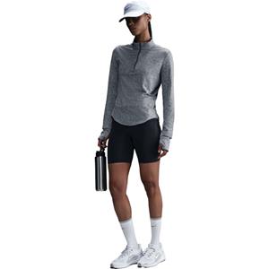 Nike Swift Dri-FIT hardlooptop met korte rits en uv-bescherming voor dames - Grijs