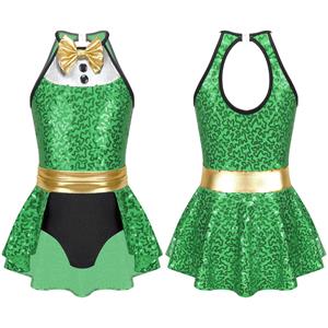 WinYing Kinderen Meisjes Kerstmis Gymnastiek Leotard Mouwloos Pailletten Jumpsuit Ballet Dans Jurk Podium Kostuums 7-8 Years rood