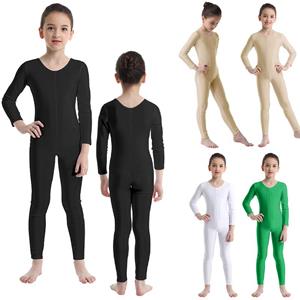 Linjinx Kinderen Meisjes Lange Mouwen Gymnastiek Leotard Ballet Dans Oefening Bodysuit Actieve Kleding 3-4 Years zwart