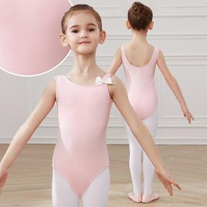 Love dance,love life Meisjes Ballet Leotards Kleding Ballet Dans Bodysuit Kinderen Candy Kleur Dans Leotard Gymnastiek Pak 110 height 95-105cm roze