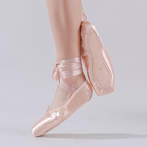 AAFFLL SHOES Dansschoenen Ballet Kinderen Beginners Oefenen Retro Volwassenen Satijnen Bandjes Indoor Training Platte Teen Schoenen 35