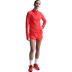 Nike Swift Dri-FIT hardlooptop met korte rits en uv-bescherming voor dames - Rood