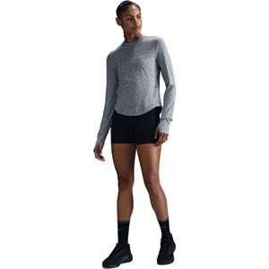 Nike Swift Dri-FIT hardlooptop met ronde hals, lange mouwen en uv-bescherming voor dames - Grijs