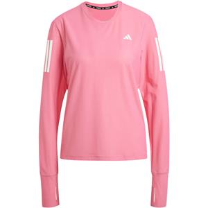 Adidas  Women's Own the Run L/S - Hardloopshirt, roze