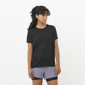 Salomon  Women's Sense Aero Graphic - Hardloopshirt, zwart