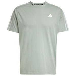 Adidas  Own The Run 3-Stripes Tee - Hardloopshirt, grijs