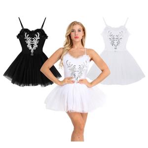 IEFiEL Zwanenmeer Kostuum Ballet Tutu Rok voor Meisje Dans Kostuum Podium Professionele Ballet Tutu Jurk S zwart