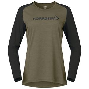 Norrøna  Women's Fjørå Equaliser Lightweight Long Sleeve - Fietsshirt, olijfgroen