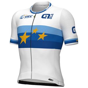 Alé UNION EUROPÉENNE DE CYCLISME Race 2025 fietsshirt met korte mouwen, voor heren,