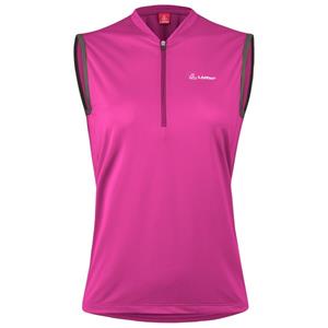 Löffler  Women's Bike Sleeveless Shirt Half-Zip Plain - Fietshemd, roze