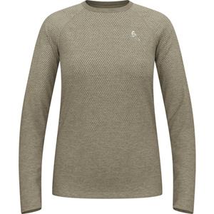 Odlo  Women's T-Shirt Crew Neck L/S Essential Seamless - Sportshirt, beige
