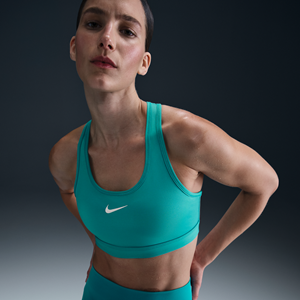 Nike Swoosh Medium Support padded sport-bh - Groen