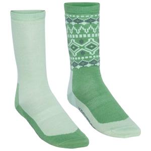 Kari Traa  Women's Nina Wool Sock 2-Pack - Multifunctionele sokken, groen