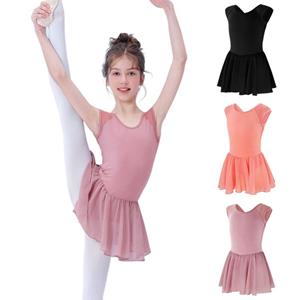 Sunnyway Kinderdanskostuums Mouwloze chiffon balletjurkkostuums 110